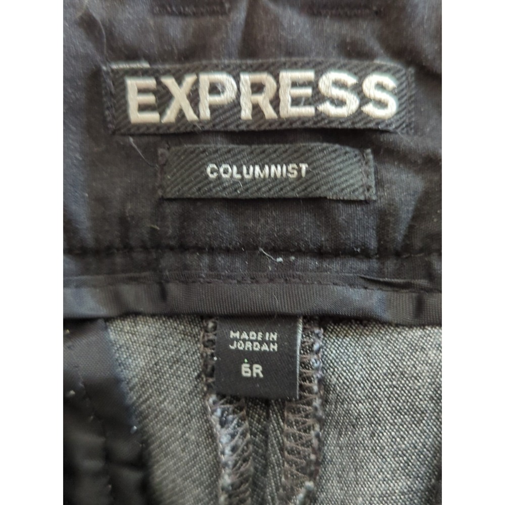 Express Columnist Gray Slim Bootcut Work Office Career Pants Low Rise Womens 6R - Picture 10 of 10